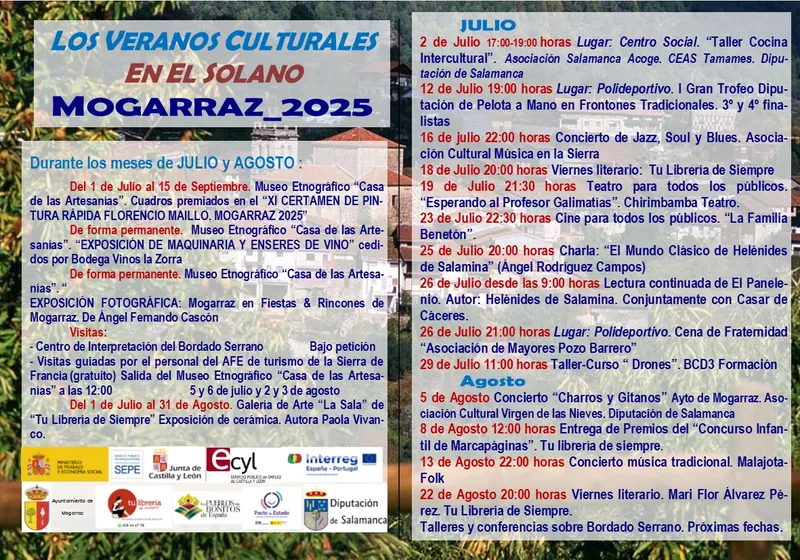 Mogarraz presenta su agenda cultural de verano con una variada oferta de actividades
