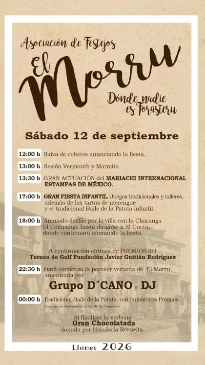 Llanes celebra la Fiesta del Morru en El Cuetu con mariachis, juegos infantiles y verbena