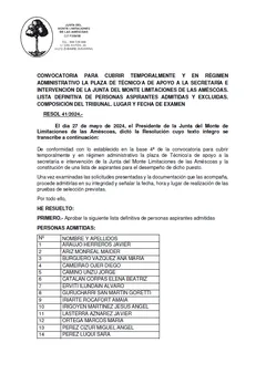 Publicada la lista definitiva para la plaza de técnico en la Junta del Monte de Améscoas