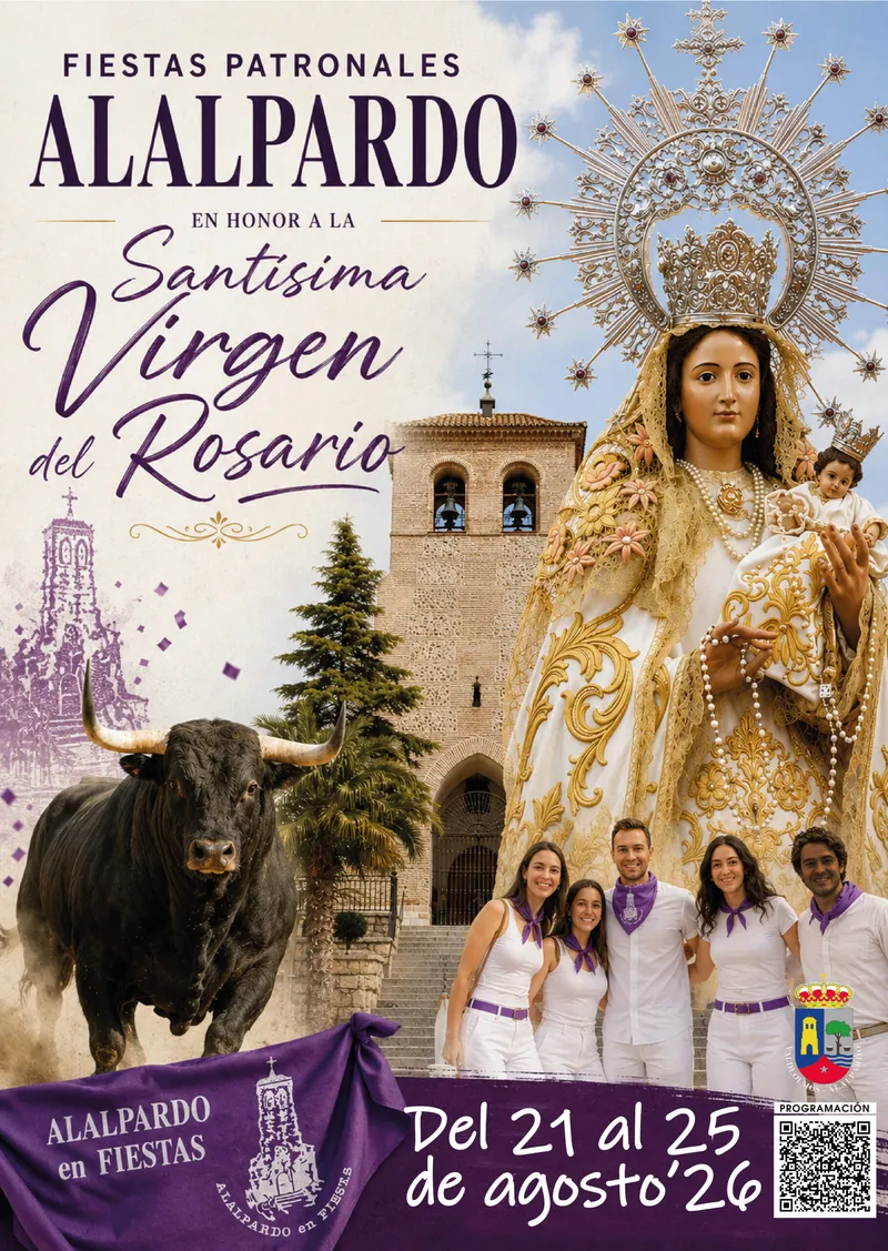 Alalpardo celebra sus Fiestas Patronales en honor a la Virgen del Rosario del 21 al 25 de agosto