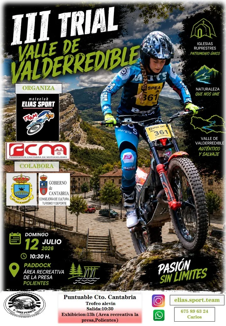 El III Trial Valle de Valderredible se celebrará el próximo 12 de julio