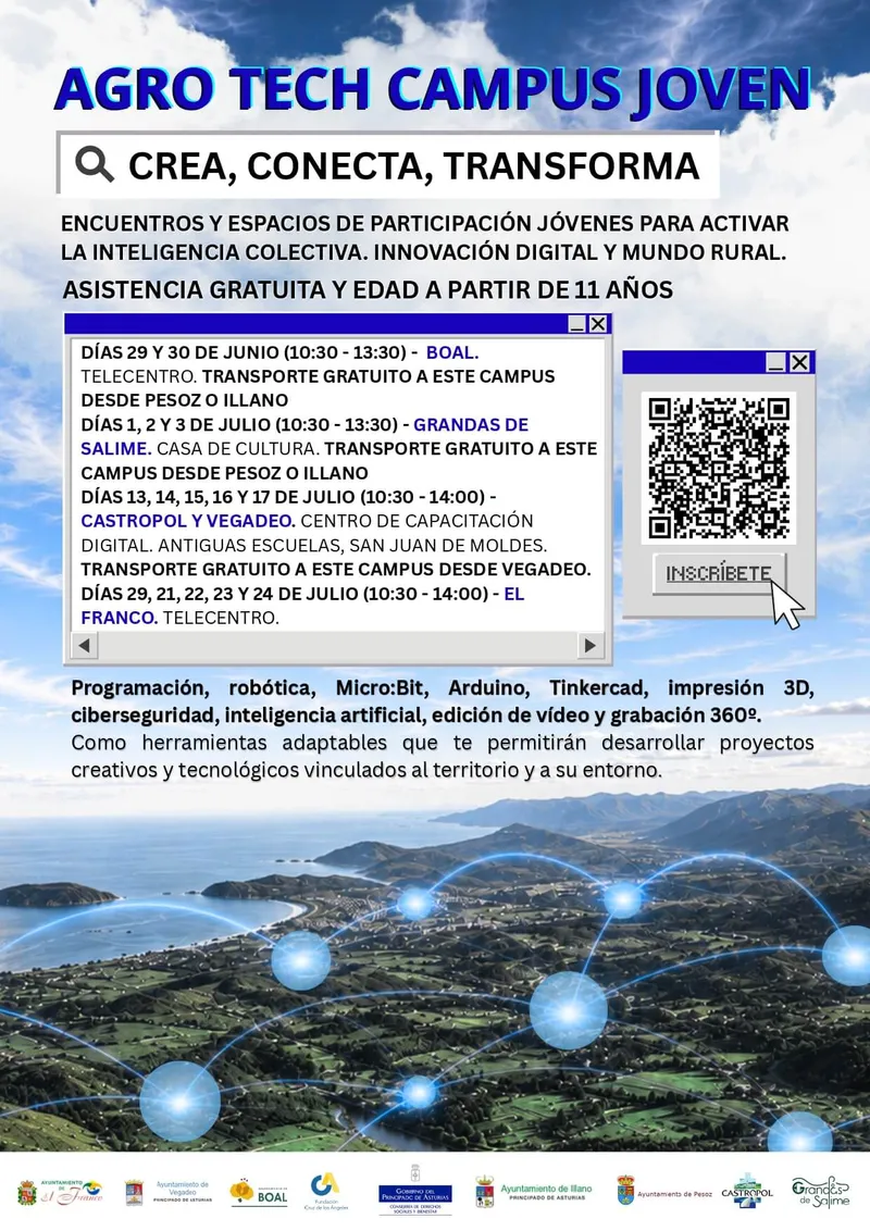 Boal y Grandas de Salime acogen el Agro Tech Campus Joven para menores de 11 años