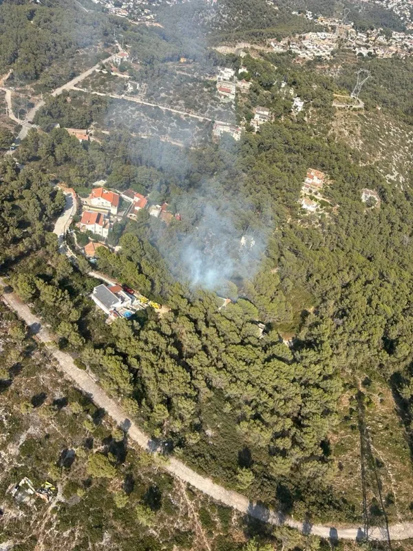 Extinguido el incendio de Selva Meravelles tras la intervención de Bomberos y Protección Civil