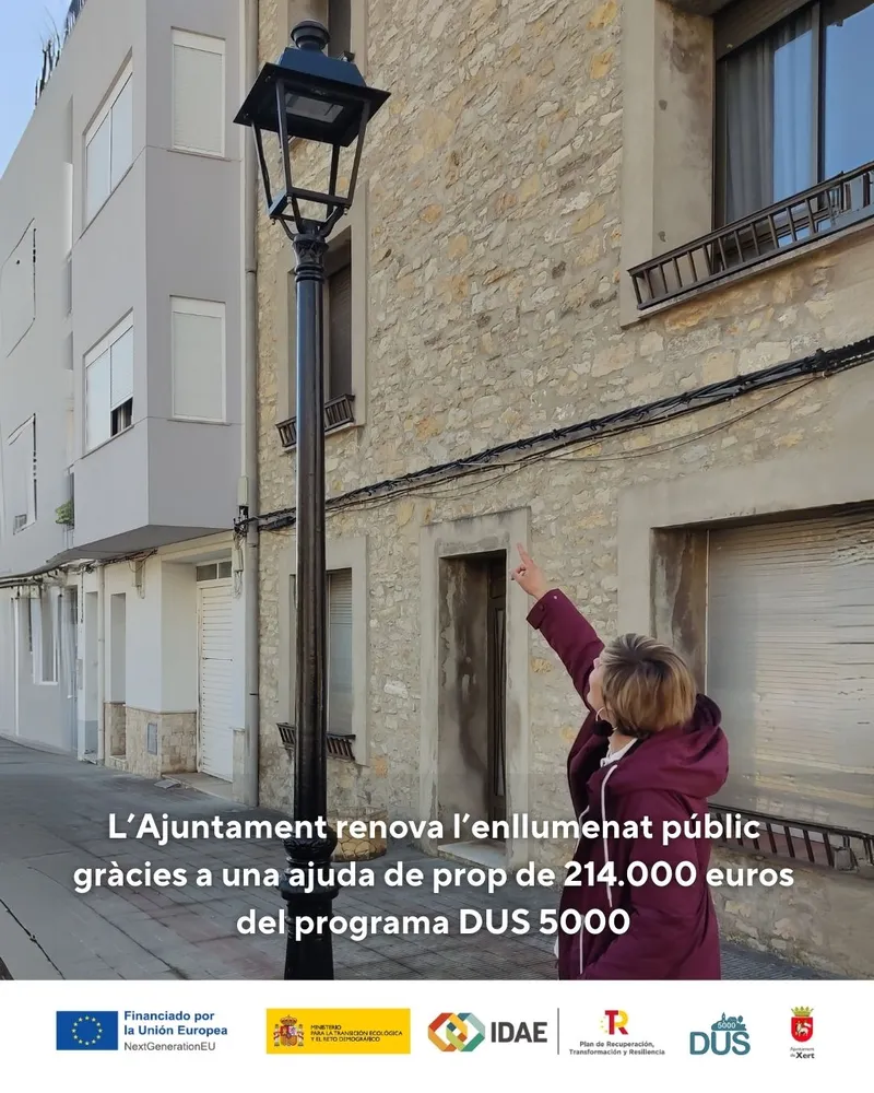 Xert moderniza su alumbrado público con tecnología LED y un ahorro energético del 83%