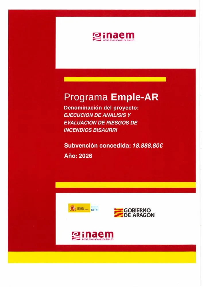 Bisaurri destina 18.888€ a contratar un desempleado para evaluar riesgos de incendios