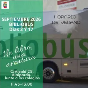 El Bibliobús regresa a Valdeolmos-Alalpardo en septiembre con novedades