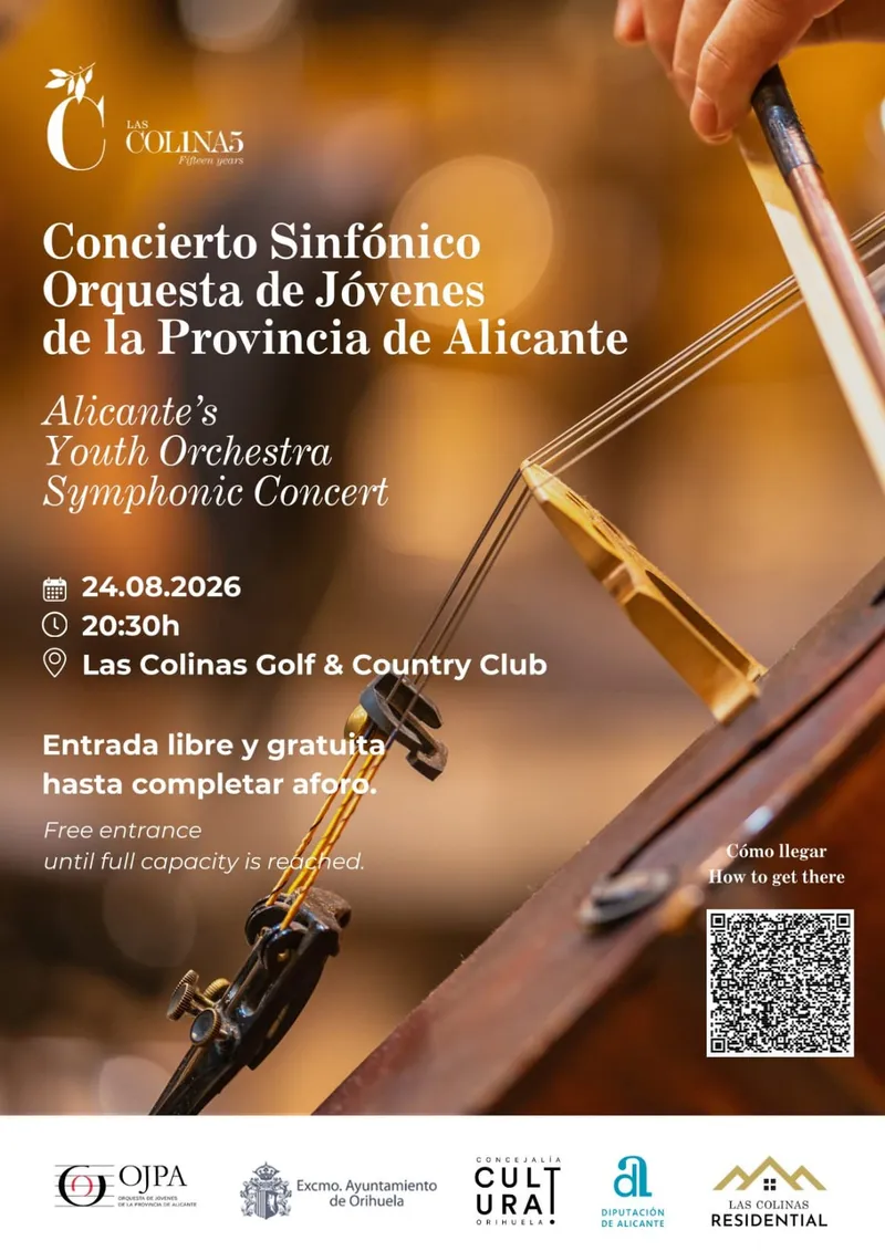 La Orquesta de Jóvenes de la Provincia de Alicante actuará en Las Colinas Golf