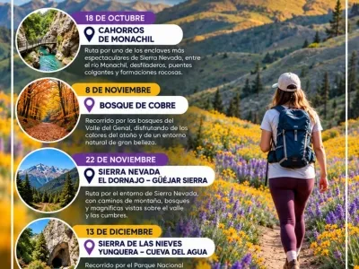 Antequera lanza un programa de senderismo para otoño e invierno con rutas por Granada y Málaga