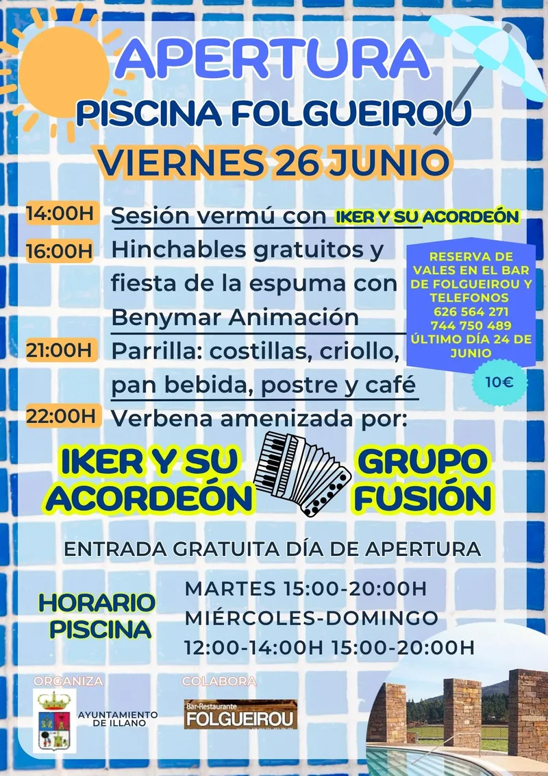 Illano celebra la apertura de su piscina municipal con una fiesta