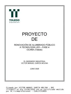 Ocaña renueva su alumbrado público con tecnología LED y una inversión de 150.000 euros
