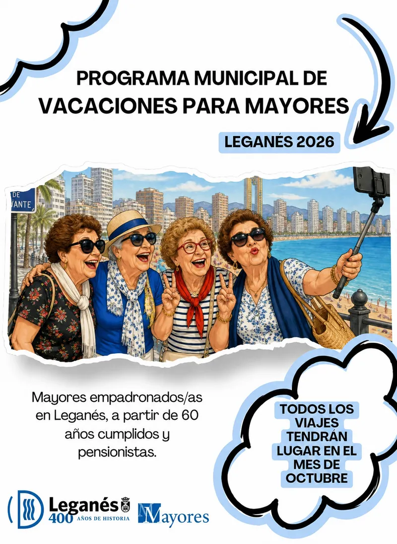 Leganés abre el plazo para su programa de vacaciones de verano para mayores