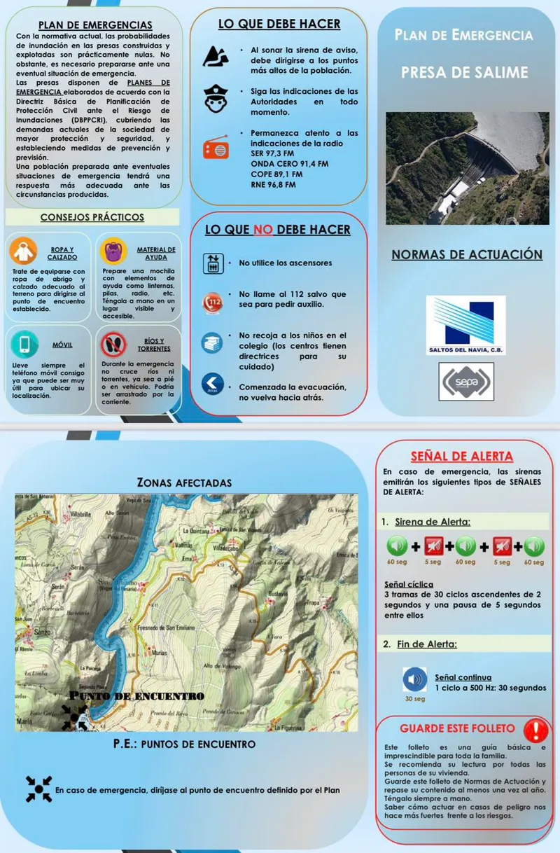 Allande prueba las sirenas de emergencia de la presa de Salime el 28 de octubre