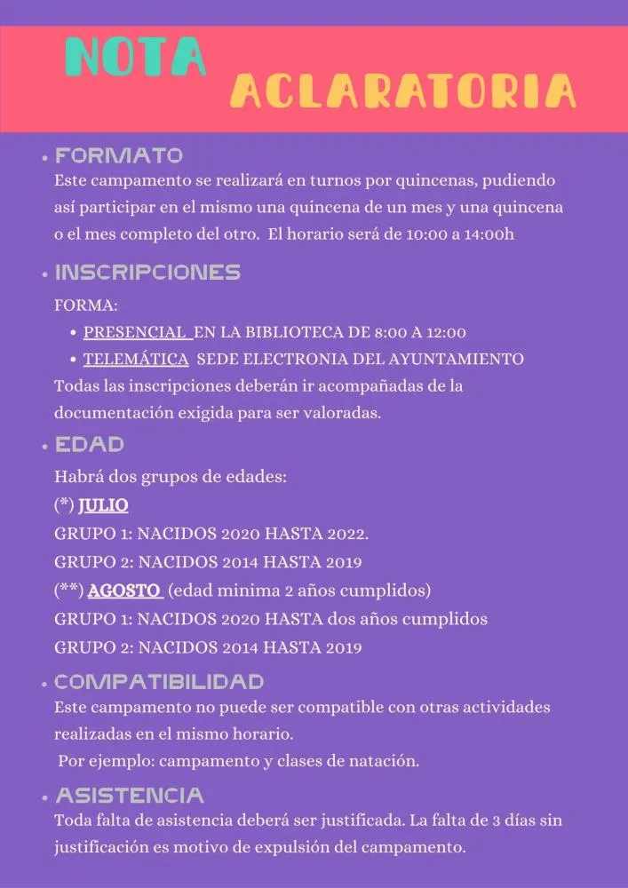 Carcaboso abre inscripciones para el Campamento de Verano Concilia 2026