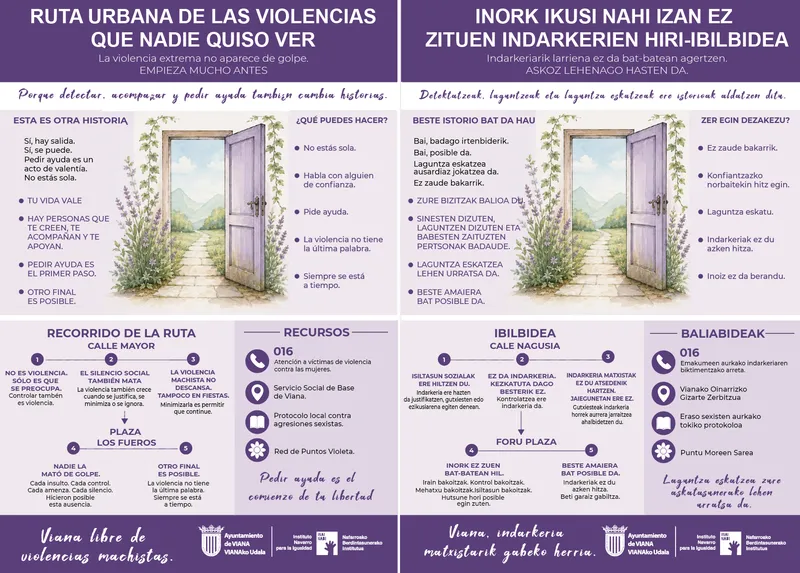 Viana lanza la Ruta Urbana de las Violencias para concienciar sobre el machismo