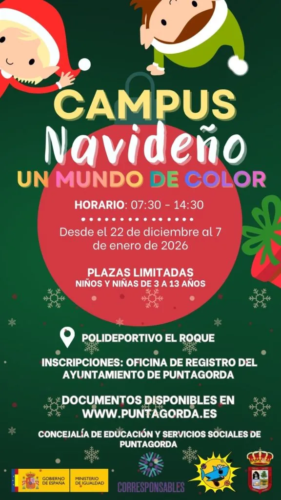 Puntagorda lanza su Campus Navideño "Un Mundo de Color" para niños