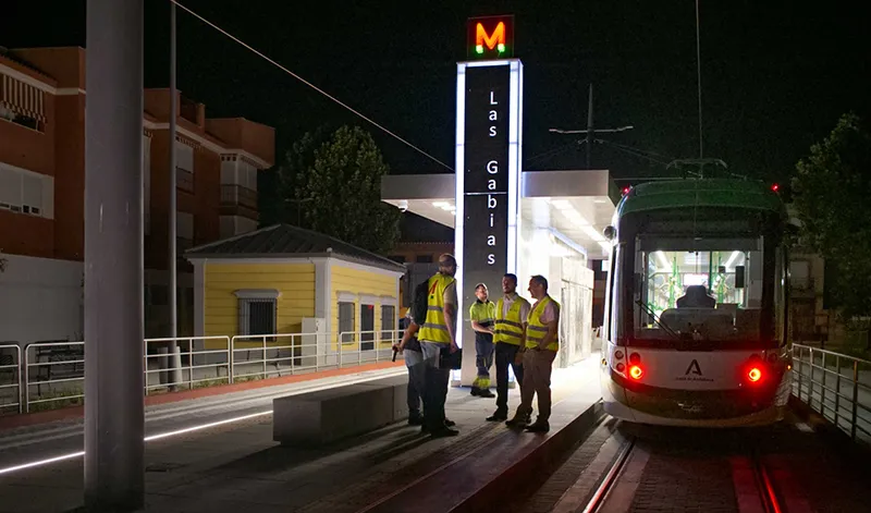 El Metro de Granada completa pruebas en la ampliación hasta Las Gabias