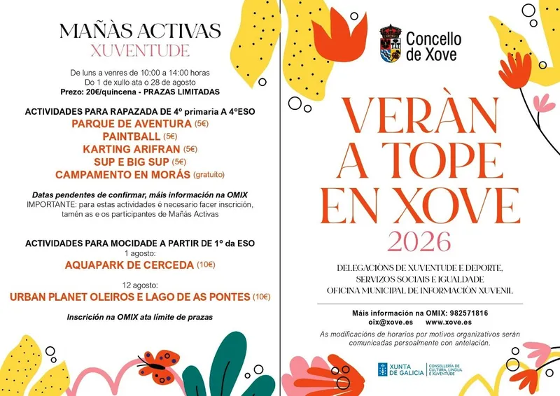 Xove impulsa 'Mañás Activas Xuventude' para fomentar la participación juvenil