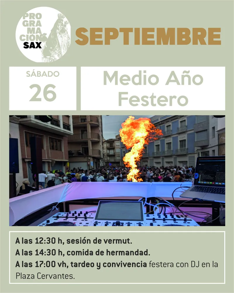 Sax celebra su Medio Año Festero con actividades para todos los públicos