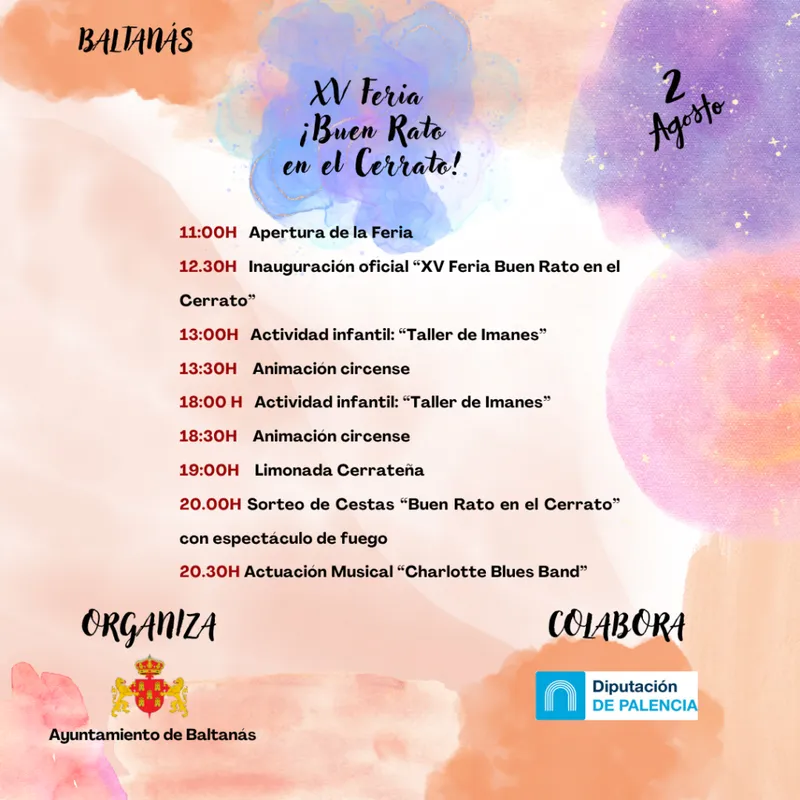 Baltanás celebra la XV Feria "Buen Rato en el Cerrato" el 2 de agosto