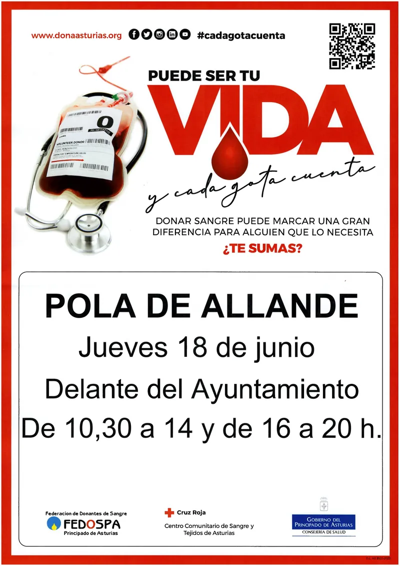 Allande acoge la visita del autobús de donación de sangre