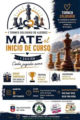 Telde celebra un torneo de ajedrez solidario para recaudar material escolar