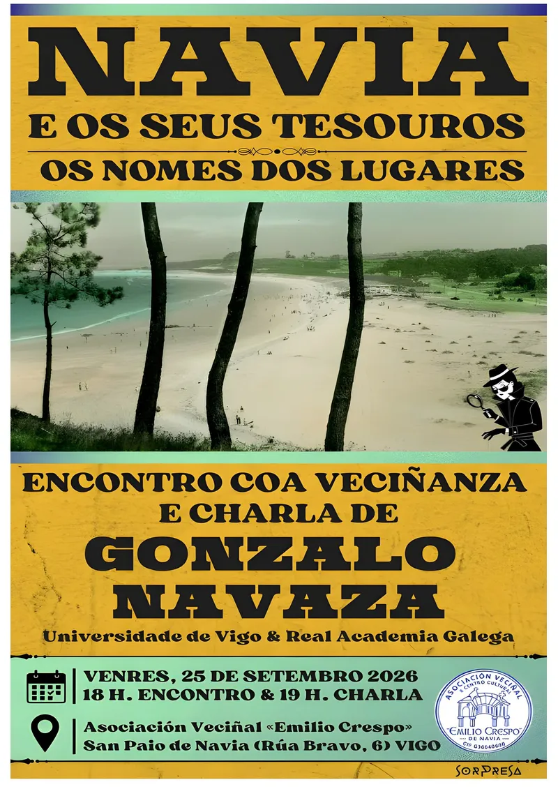 Gonzalo Navaza desentraña la toponimia de Navia en un acto cultural en Vigo