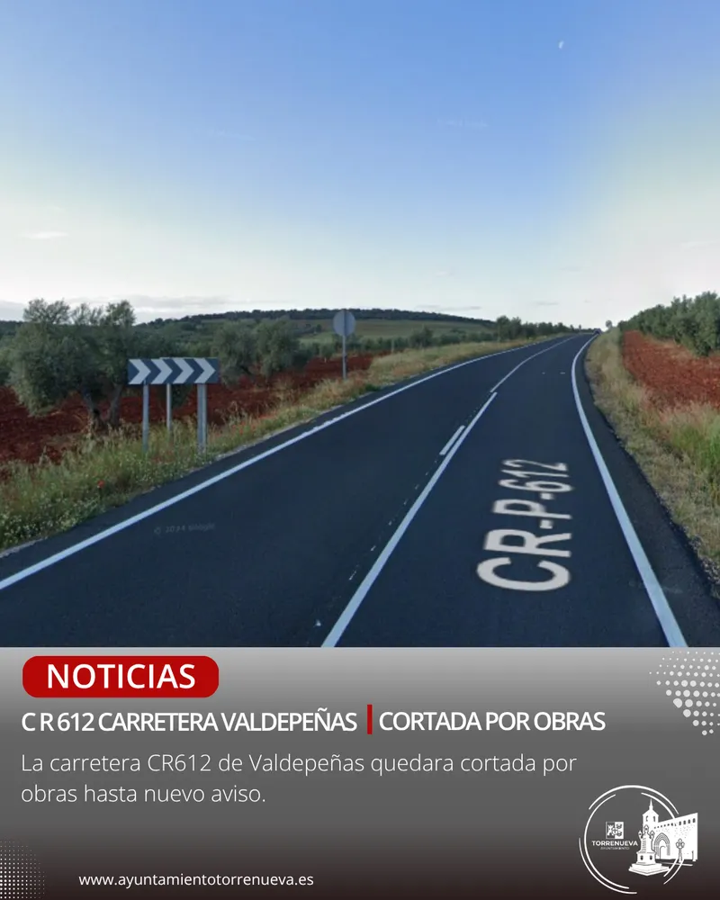 Corte de la CR-612 en Torrenueva por obras de mejora hasta noviembre