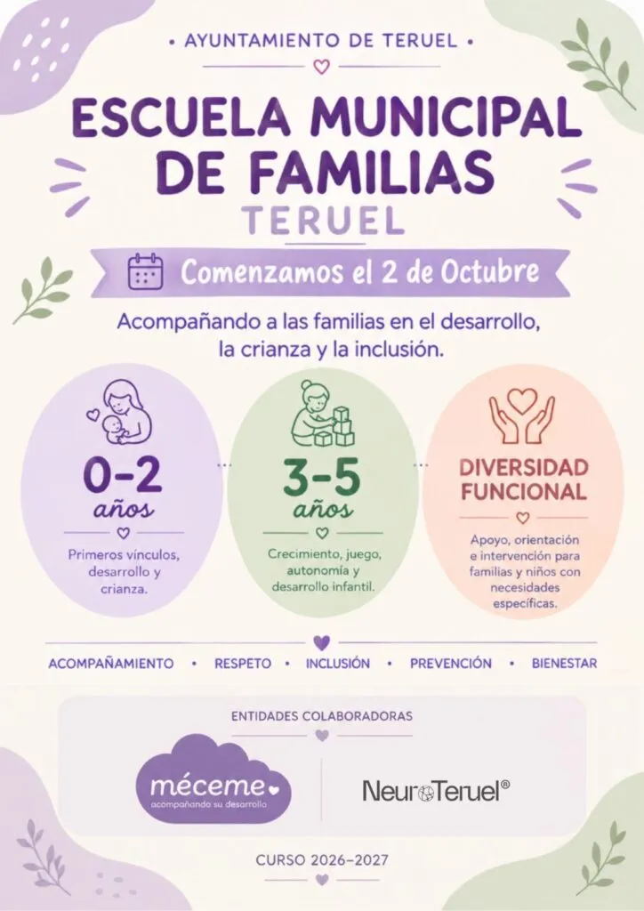 La Escuela Municipal de Familias de Teruel amplía su oferta con un grupo para hijos con diversidad funcional