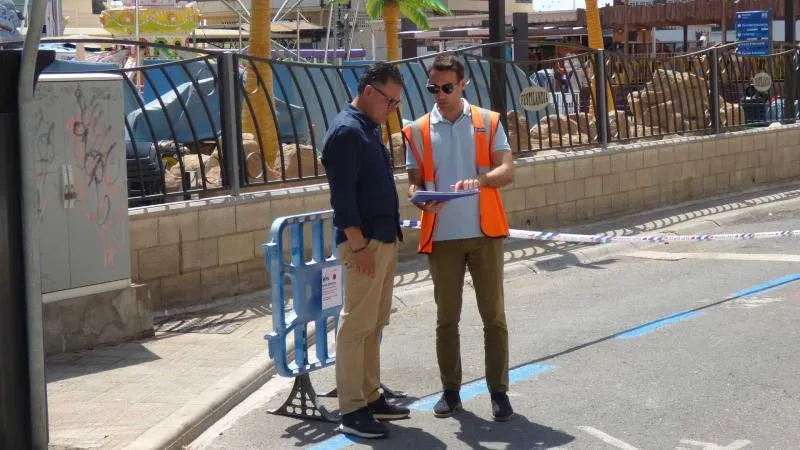 Benidorm inicia la creación de una zona de sombras y refugio climático en la calle Periodista Emilio Romero