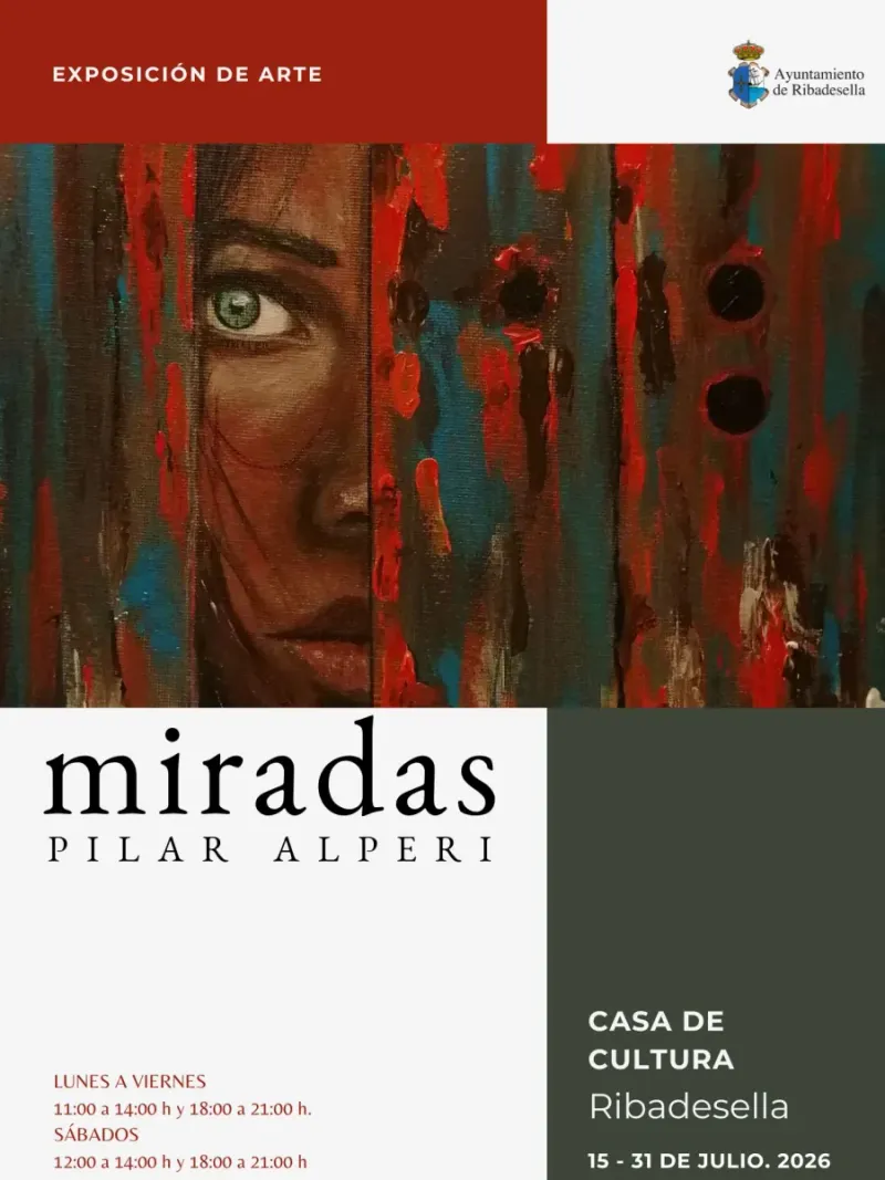 La Casa de Cultura de Ribadesella acoge la exposición "Miradas" de Pilar Alperi