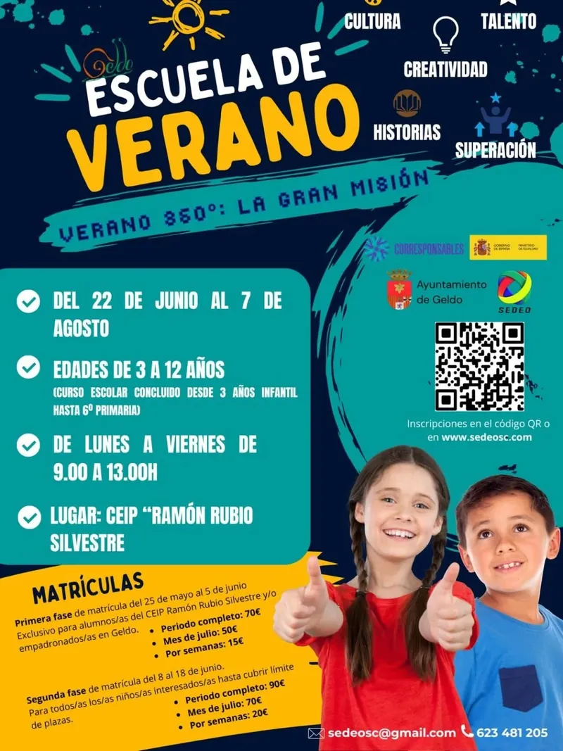 Geldo organiza su escuela de verano para niños de 3 a 12 años