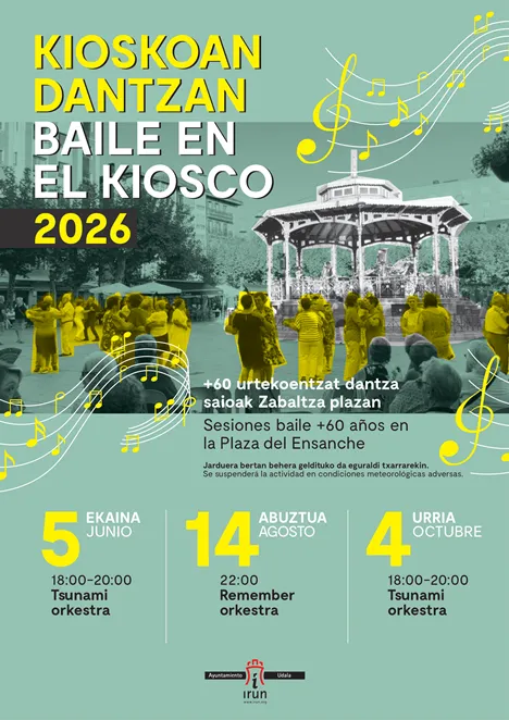Irun celebra el Kioskoko Dantzaldia para mayores con Tsunami Orkestra