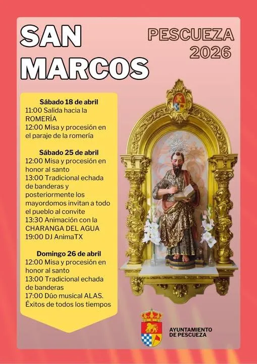 Pescueza anuncia las fiestas de San Marcos 2026