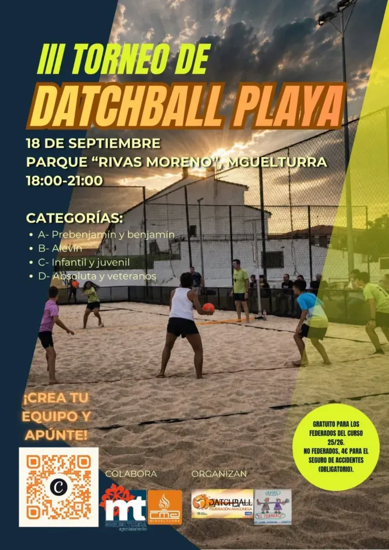 Miguelturra celebra el III Torneo de Datchball Playa con múltiples categorías