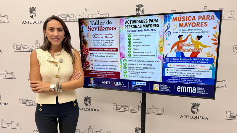 Antequera lanza talleres de bienestar y ocio para mayores en septiembre