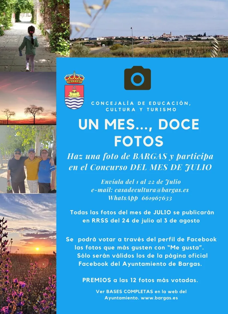 Bargas lanza un concurso fotográfico para capturar la esencia del municipio en julio