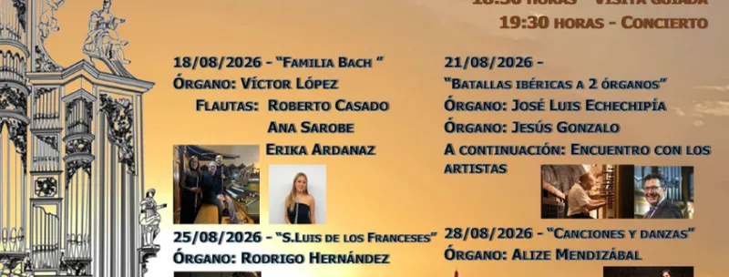 Larraga celebra la XIX edición del Ciclo de Órgano Diego Gómez con cuatro conciertos
