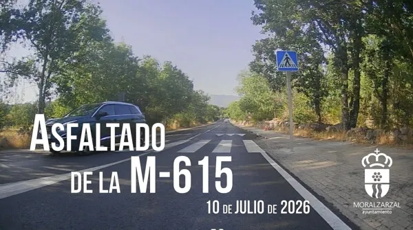 Moralzarzal finaliza el asfaltado de la M-615 y prevé instalar iluminación pública