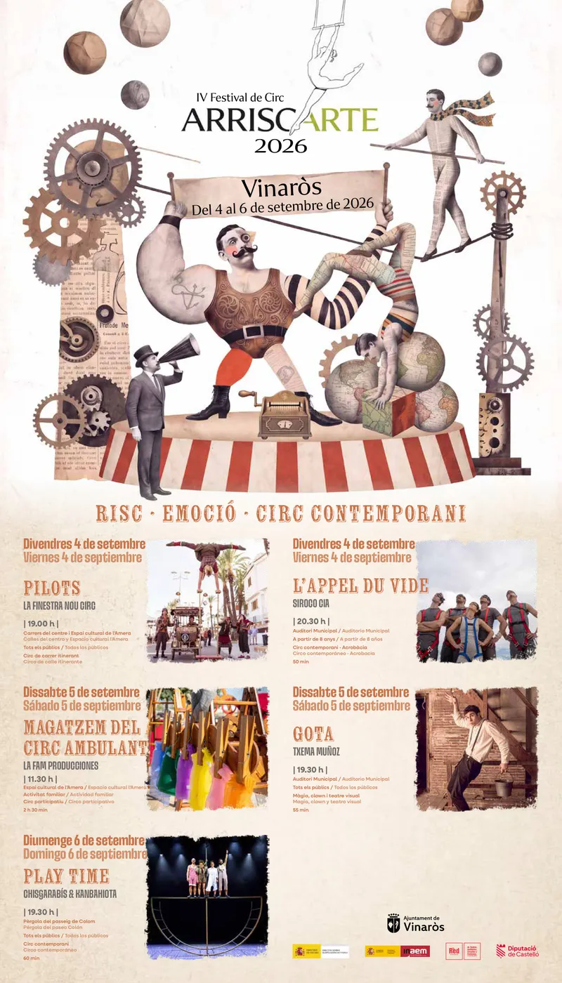 Vinaròs acogerá la cuarta edición del Festival de Circo "arriscARTE" en septiembre