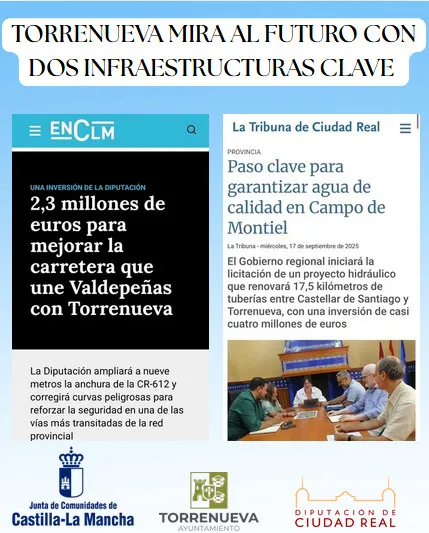 Torrenueva avanza en infraestructuras clave: mejora del agua y carretera