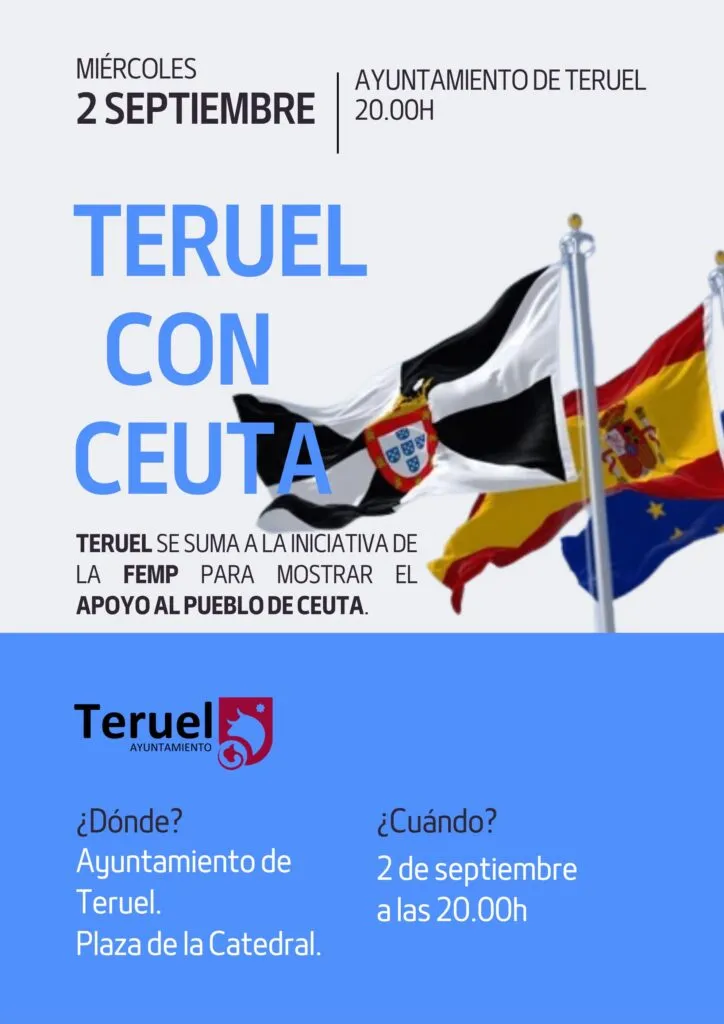 Teruel se une a la concentración de apoyo a Ceuta convocada por la FEMP