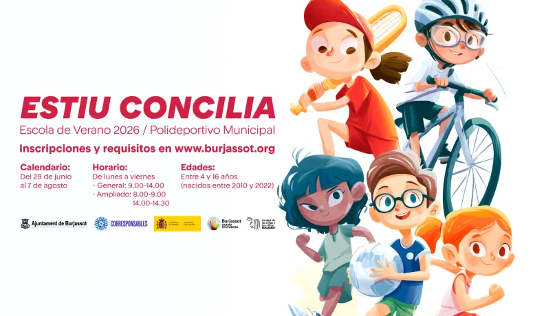 Burjassot abre preinscripciones para la Escuela Estiu Concilia gratuita