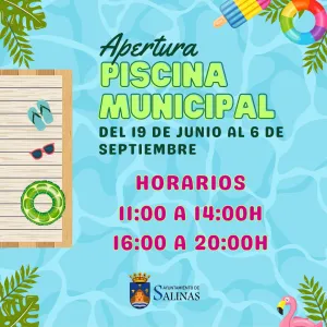 Salinas abre la piscina municipal el 19 de junio con horario de verano