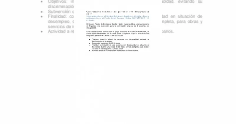 Papatrigo formaliza contrataciones de personas con discapacidad con ayudas autonómicas