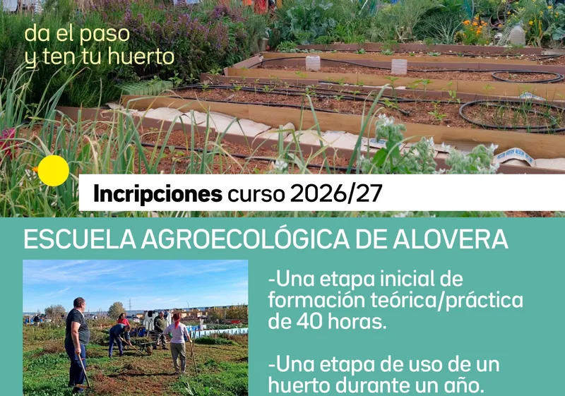 Alovera abre inscripciones para su Escuela Agroecológica: formación y huerto gratuito