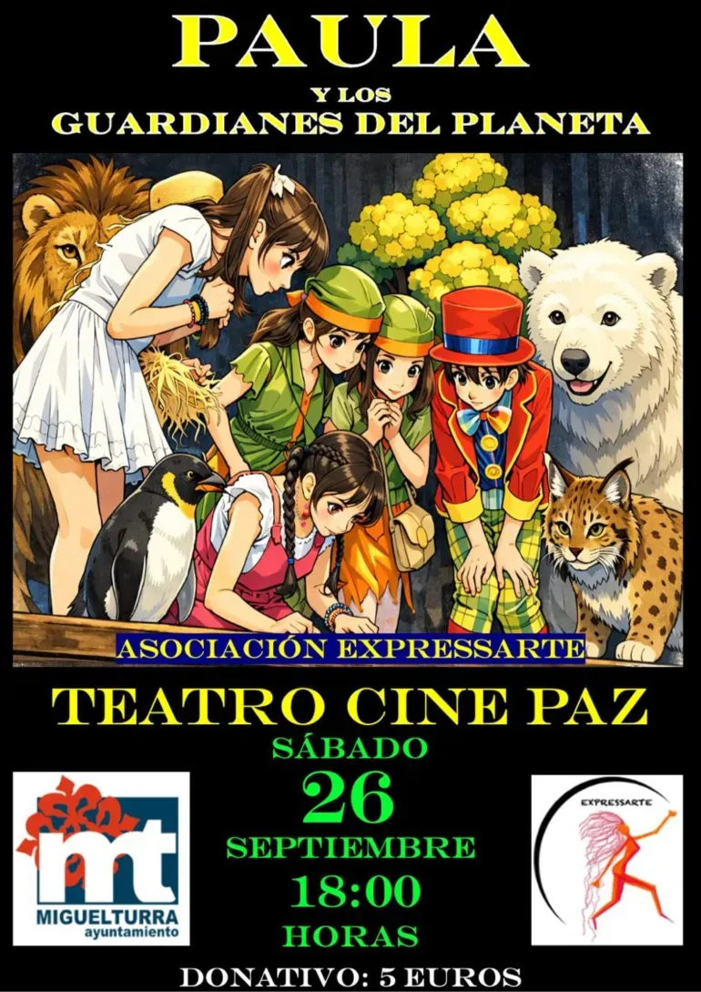 Miguelturra acoge la obra de teatro infantil 'Paula y los guardianes del planeta'