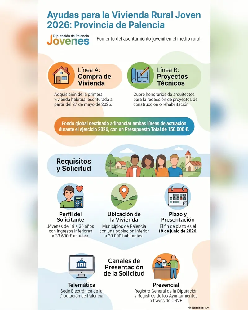 Ayudas para jóvenes en el medio rural de Palencia: compra, construcción y reforma de vivienda
