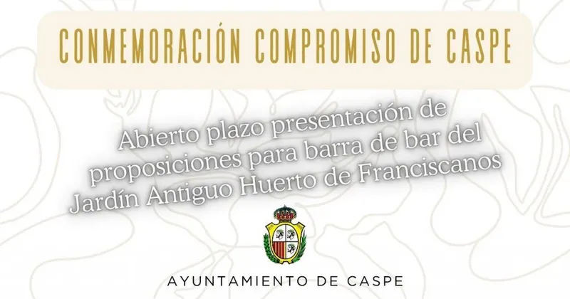 Caspe saca a licitación la gestión de la barra del Jardín de los Franciscanos