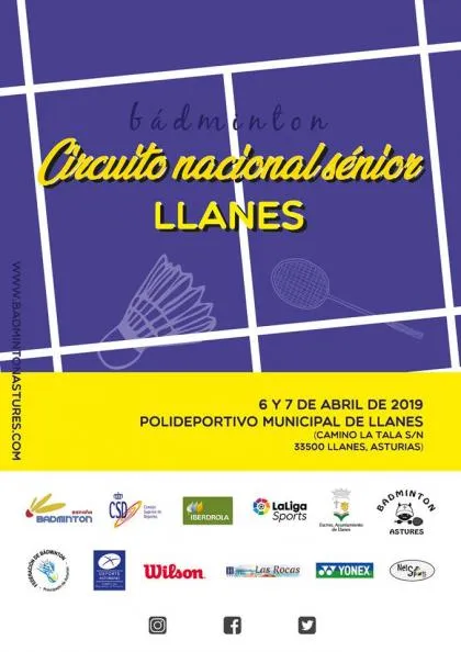 Llanes acoge el Circuito Nacional Sénior de Bádminton este fin de semana