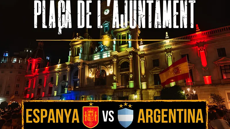 València instala pantalla gigante en Plaza del Ayuntamiento para la final del Mundial de Fútbol
